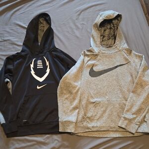 Nike Black and Gray Hoodies with Iconic Logos